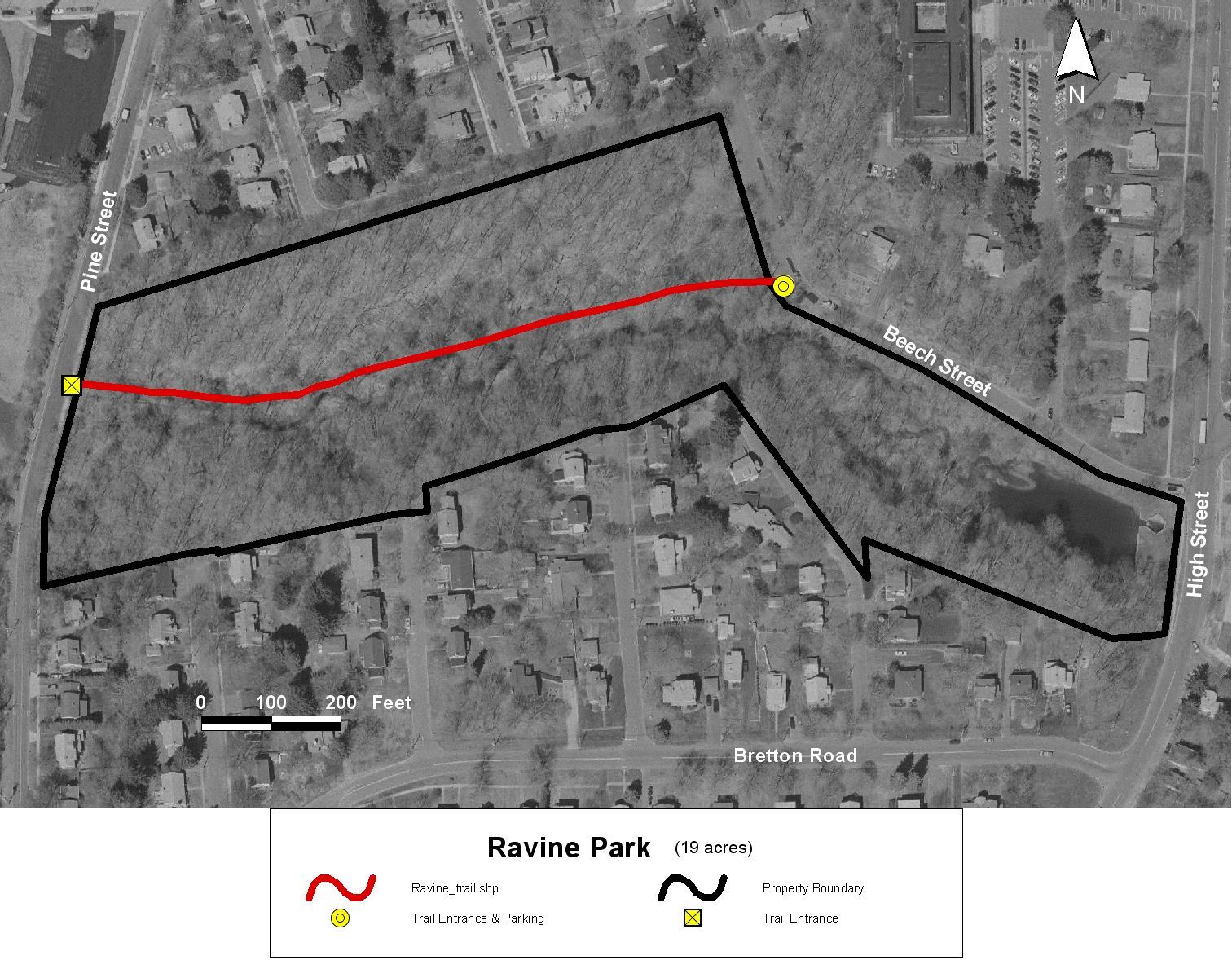 Ravine Property Aerial Photo Map