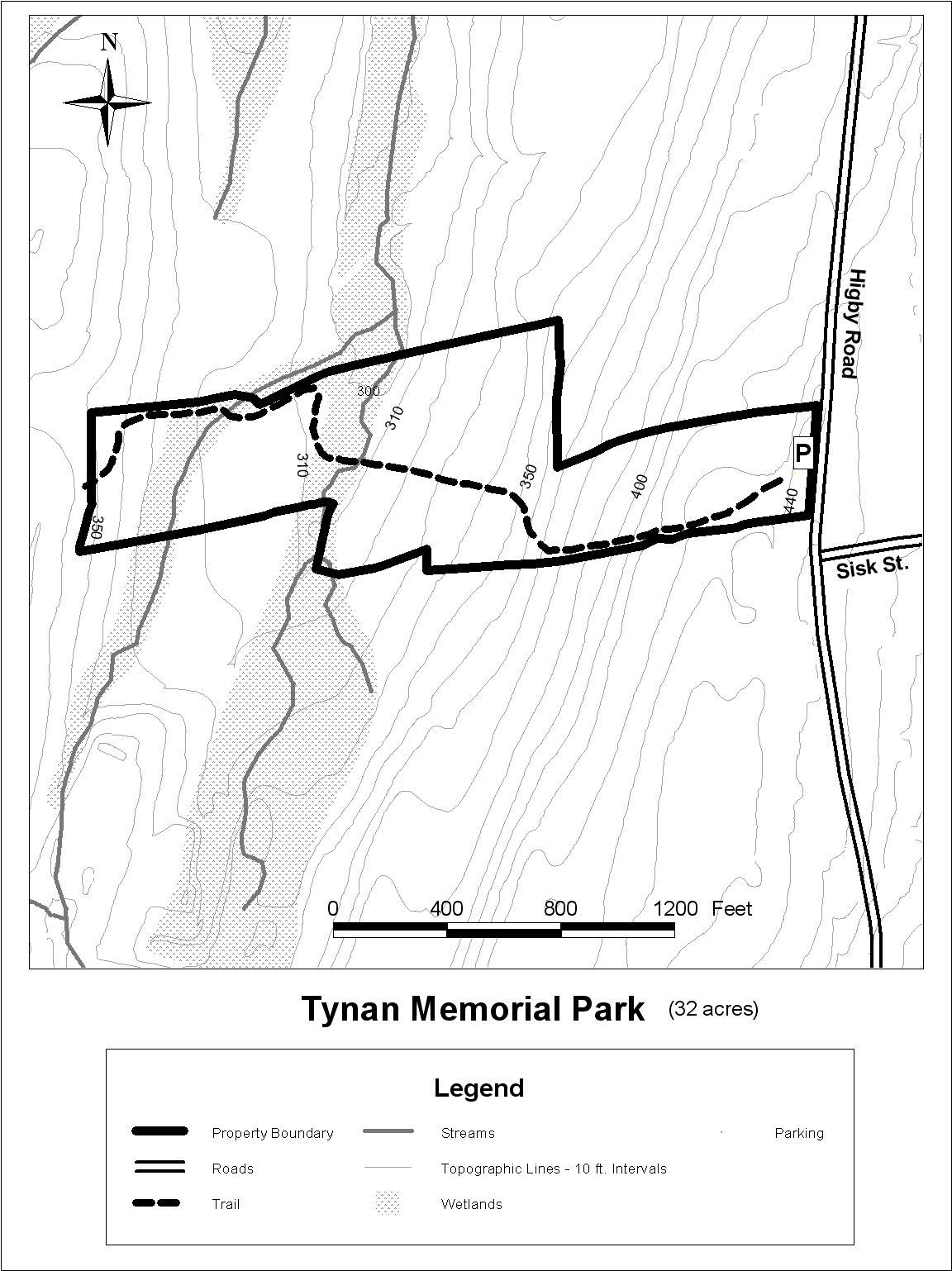 Tynan Property Black and White Map