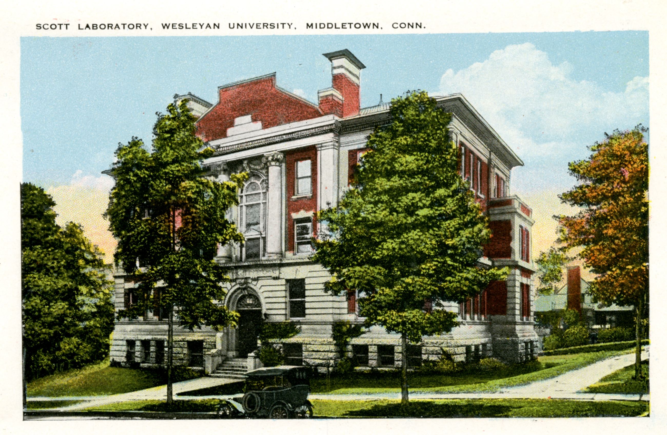Historical Image of Scott Laboratory, Wesleyan University