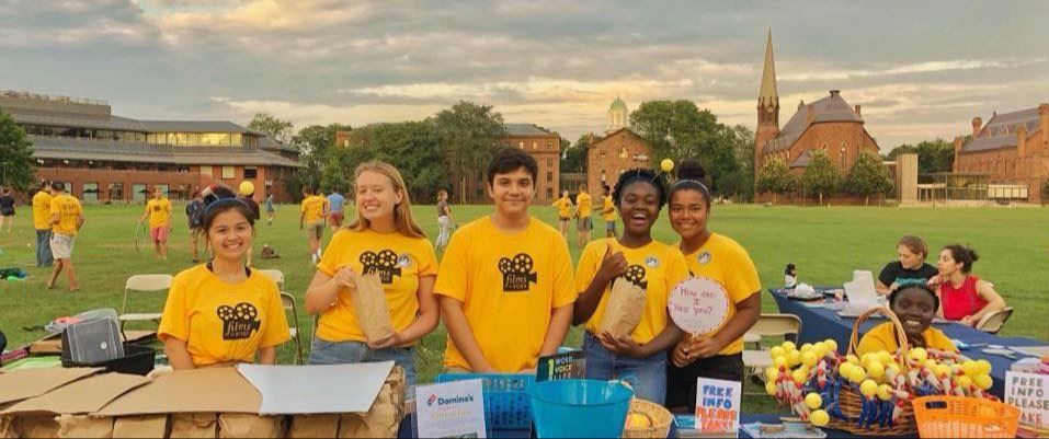 Picture of local teens volunteering at Films on Foss.