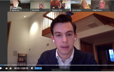 Mayor Ben Florsheim, Daniel Ryan, Brig Smith, Phil Pessina, Meghan Carta, and Linda Salafia on a web