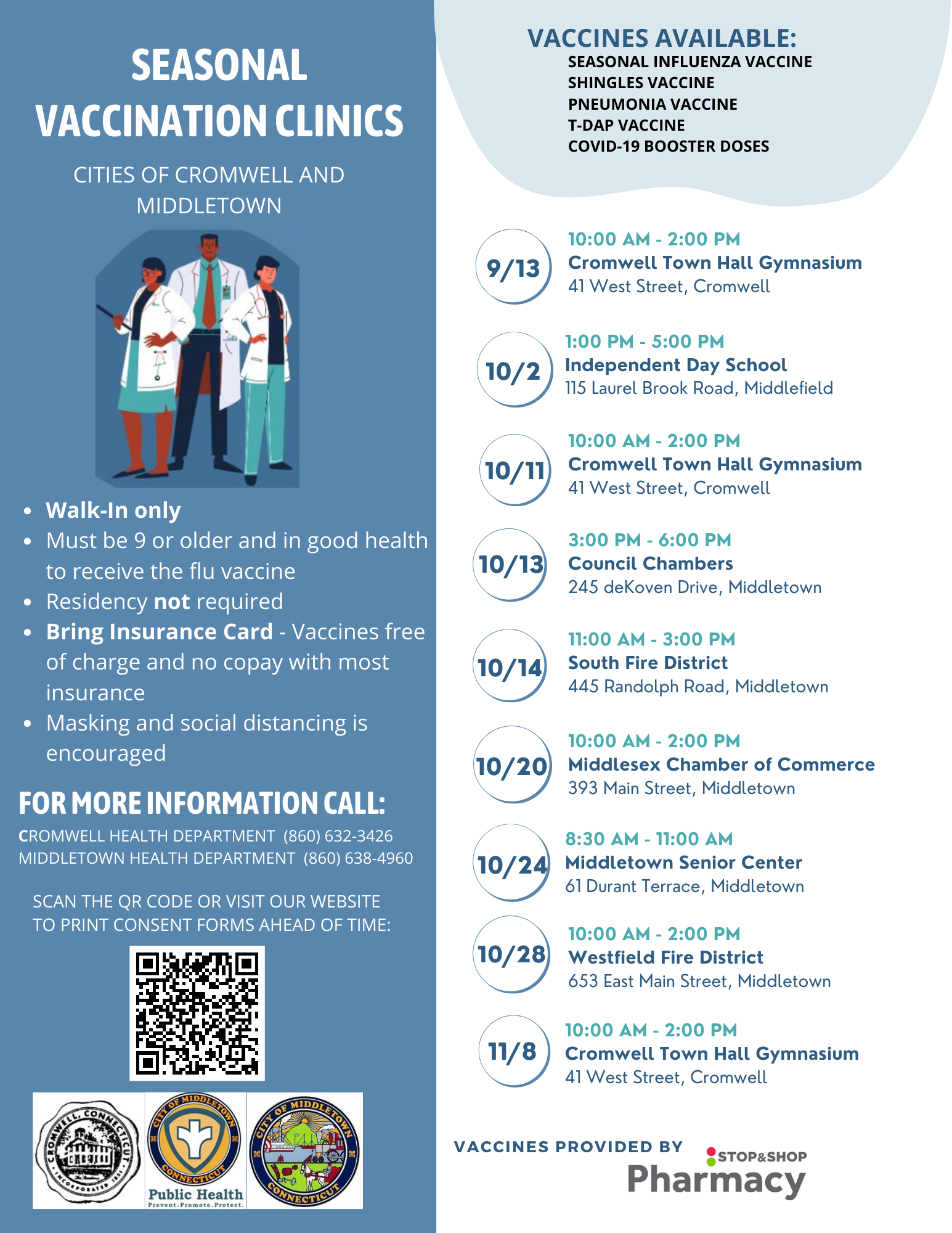 Stop and Shop Vaccination Clinic Schedule 2023