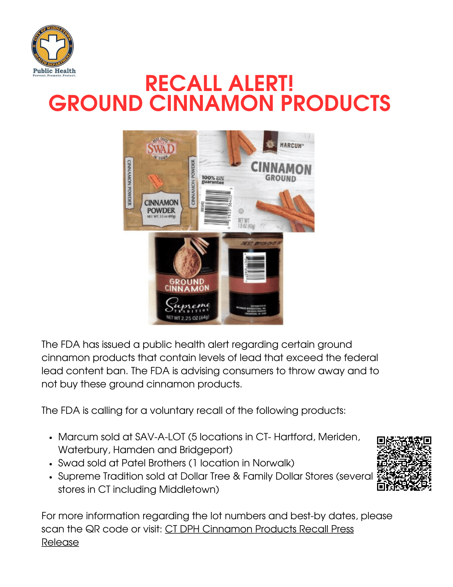 Ground Cinnamon Products Recall Alert (1)