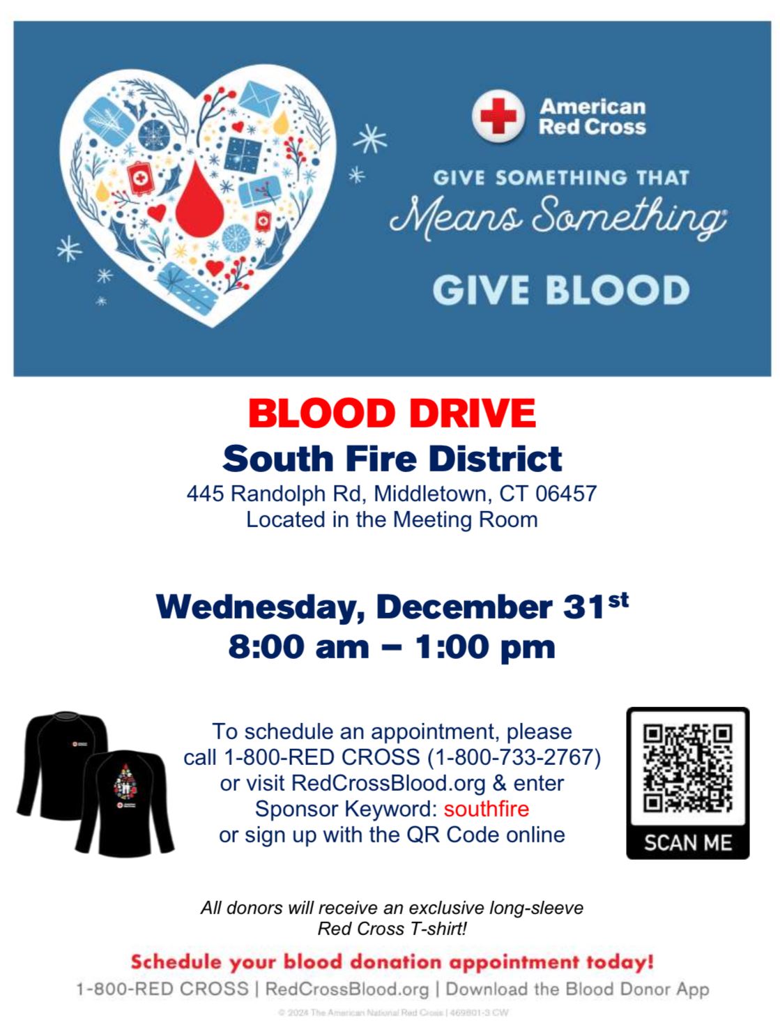 SFD Blood Drive Flyer 12.31.25